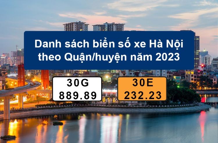 Biển số xe các quận huyện hà nội