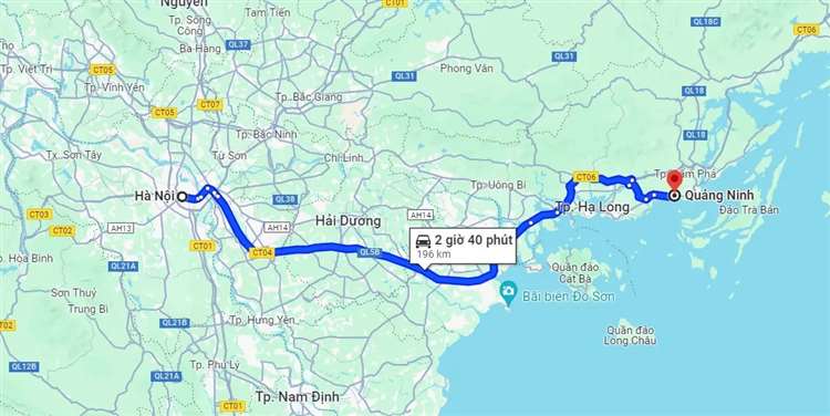 Từ Hà Nội về Quảng Ninh bao nhiêu km