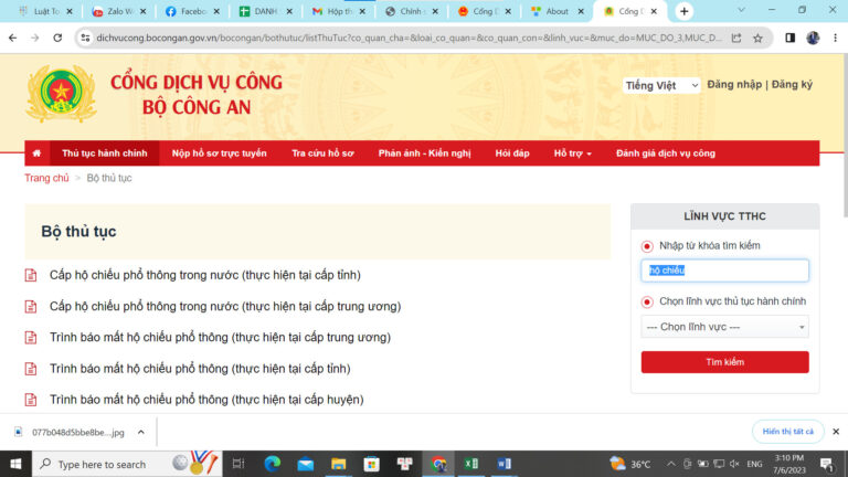 Cách đăng ký làm hộ chiếu online