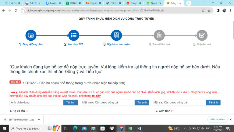 Cách đăng ký làm hộ chiếu online